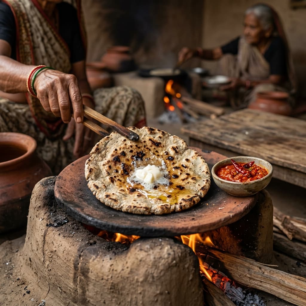 Traditional Bajra na Rotla